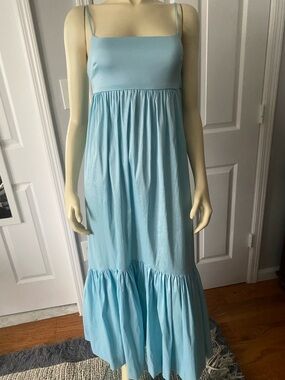 Abercrombie & Fitch Light Blue Satin Maxi Dress/ size XSP